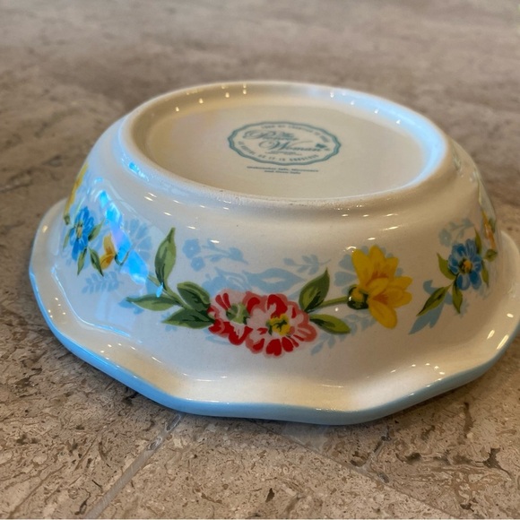 Pioneer Woman  Sweet Rose 5.75  Inch Mini Ceramic Pie Dish - Picture 4 of 7